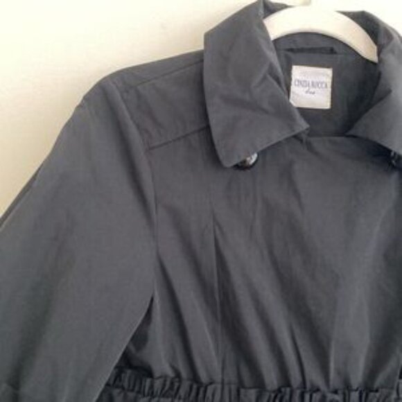 Cinzia Rocca Due Witchy Chic Whimsigoth Tired Ruffled Short Rain Coat Size 2 - Picture 6 of 12